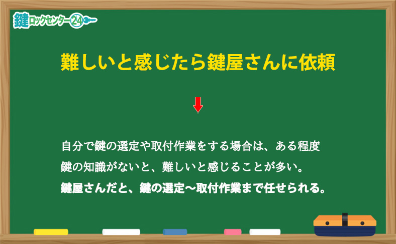 難しいと感じたら鍵屋さんに依頼しよう