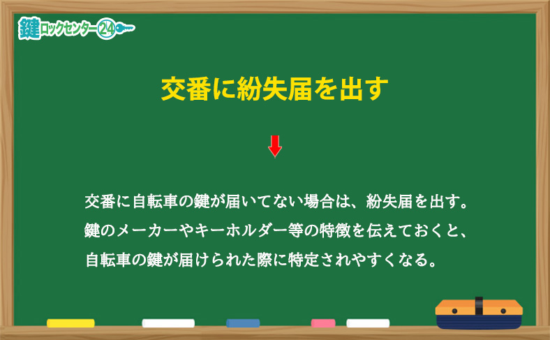 交番に紛失届を出す