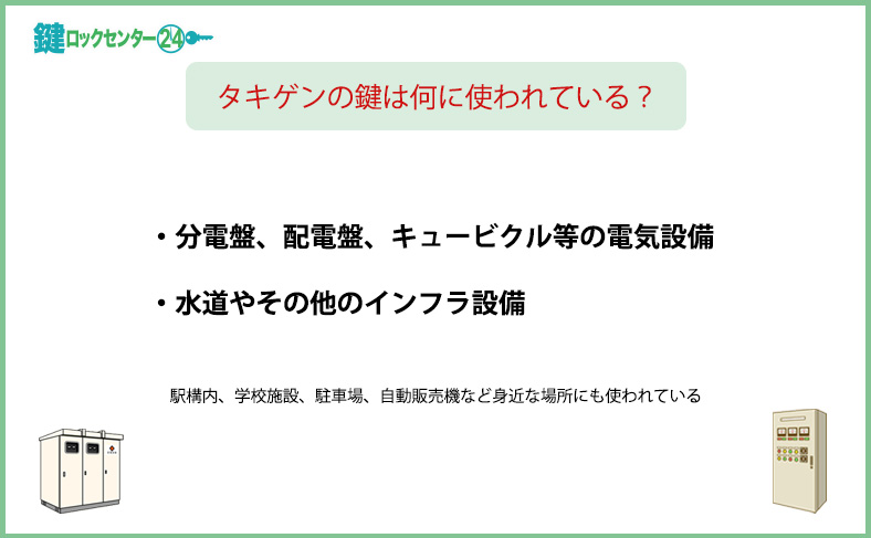 タキゲンの鍵は何の鍵として使われているか？