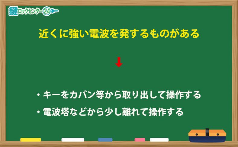 近くに強い電波を発するものがある