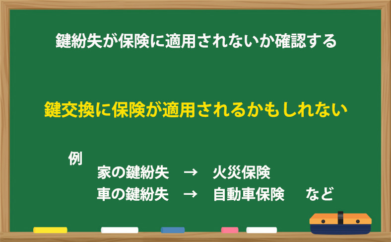 鍵紛失が保険に適用されないか確認する