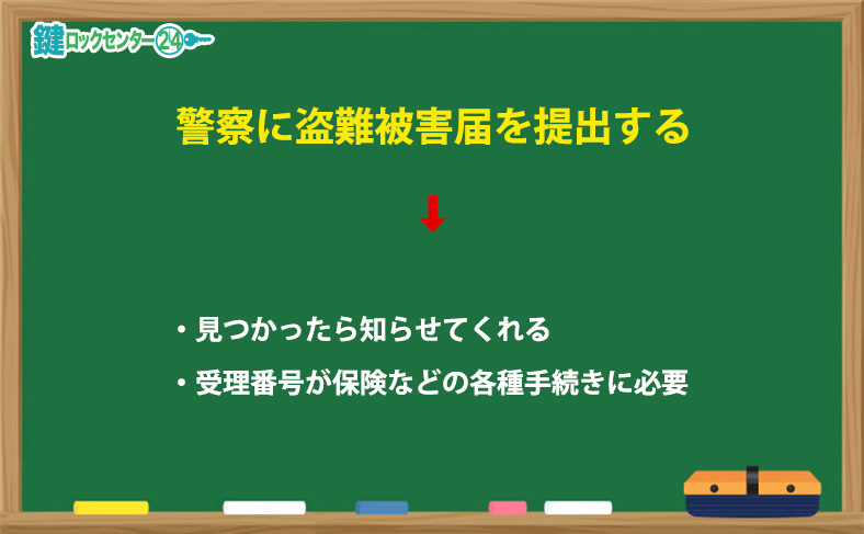 警察に盗難の被害届を出す