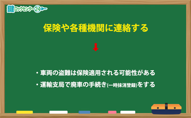 保険や各種機関に連絡する