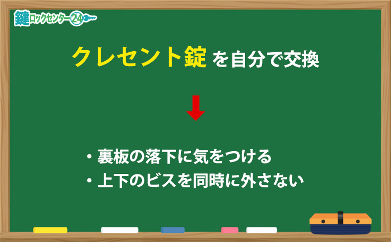 クレセント錠を自分で交換する方法