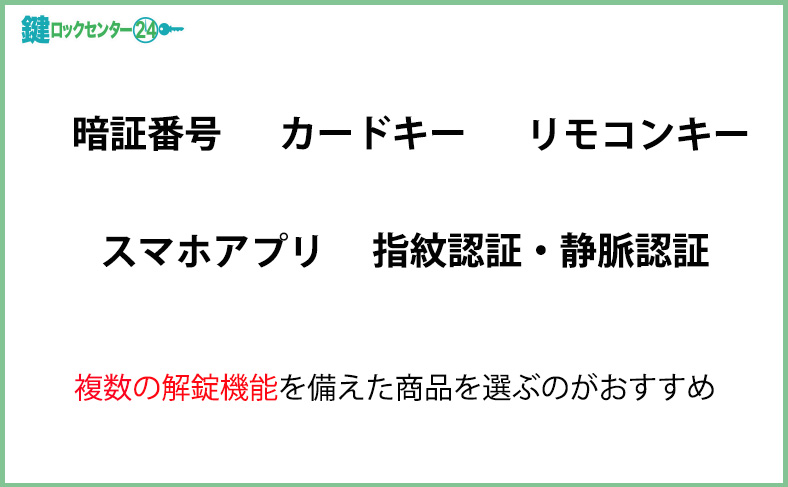 ロック解除機能を選ぶ