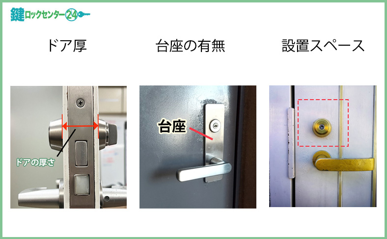 対象のドアが後付けできるか確認する