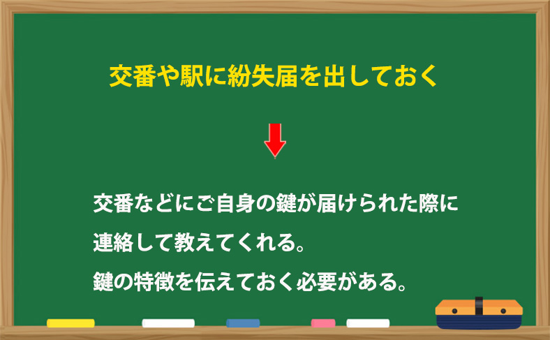 交番や駅に紛失届を出しておく