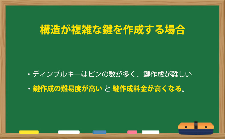 構造が複雑な鍵を作成する場合